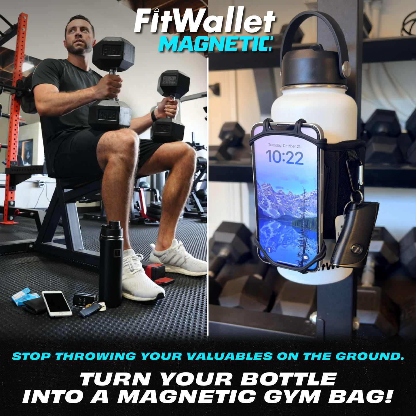 FitWallet Magnetic Water Bottle Strap